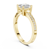 0.12 CT Princess & Round Lab Grown Diamond Ring | WOKE