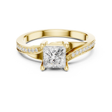 0.12 CT Princess & Round Lab Grown Diamond Ring | WOKE