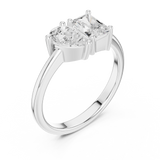1.14 CT Pear & Radiant Lab Grown Diamond Ring | WOKE