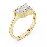 1.14 CT Pear & Radiant Lab Grown Diamond Ring | WOKE