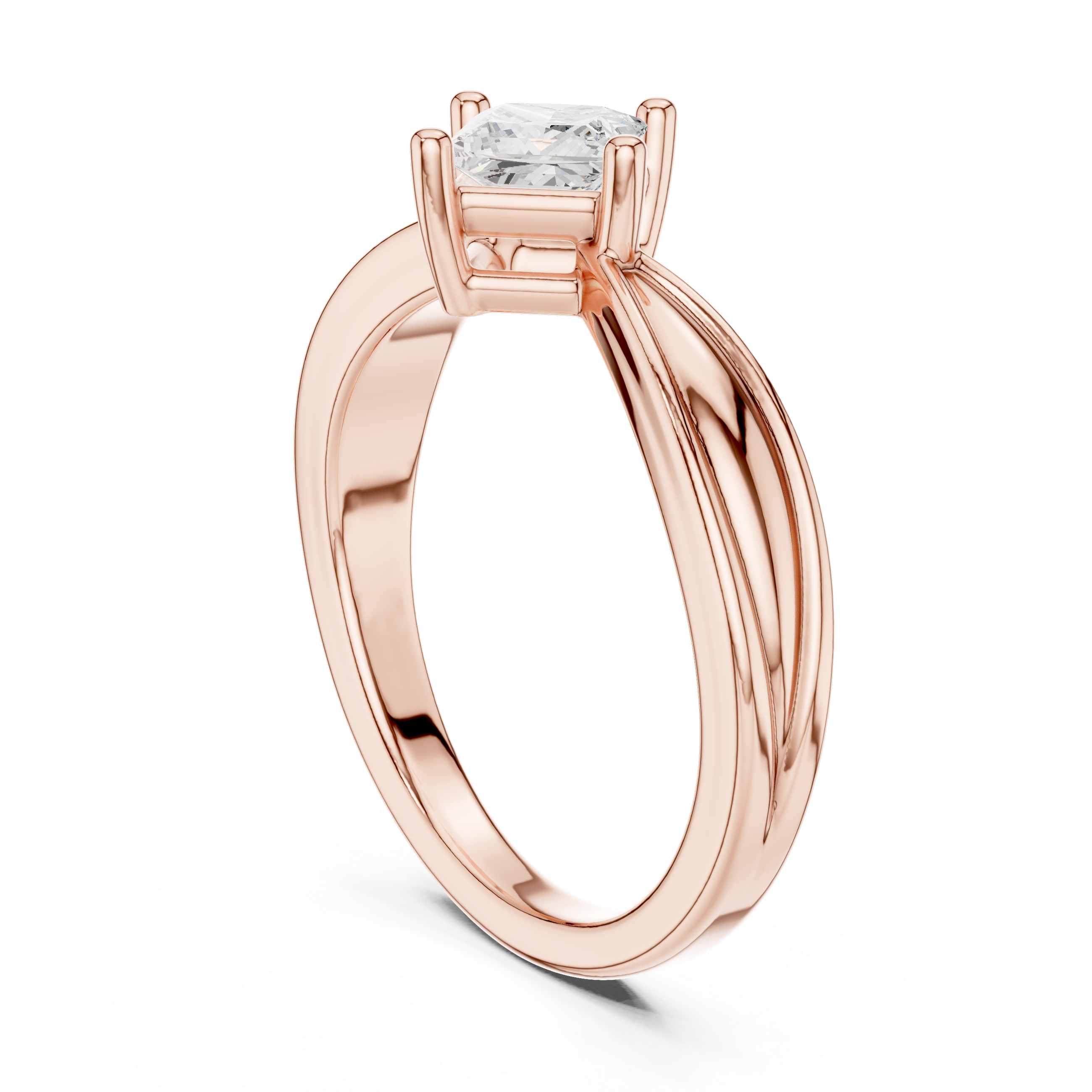0.64 CT Princess Lab Grown Diamond Ring | WOKE