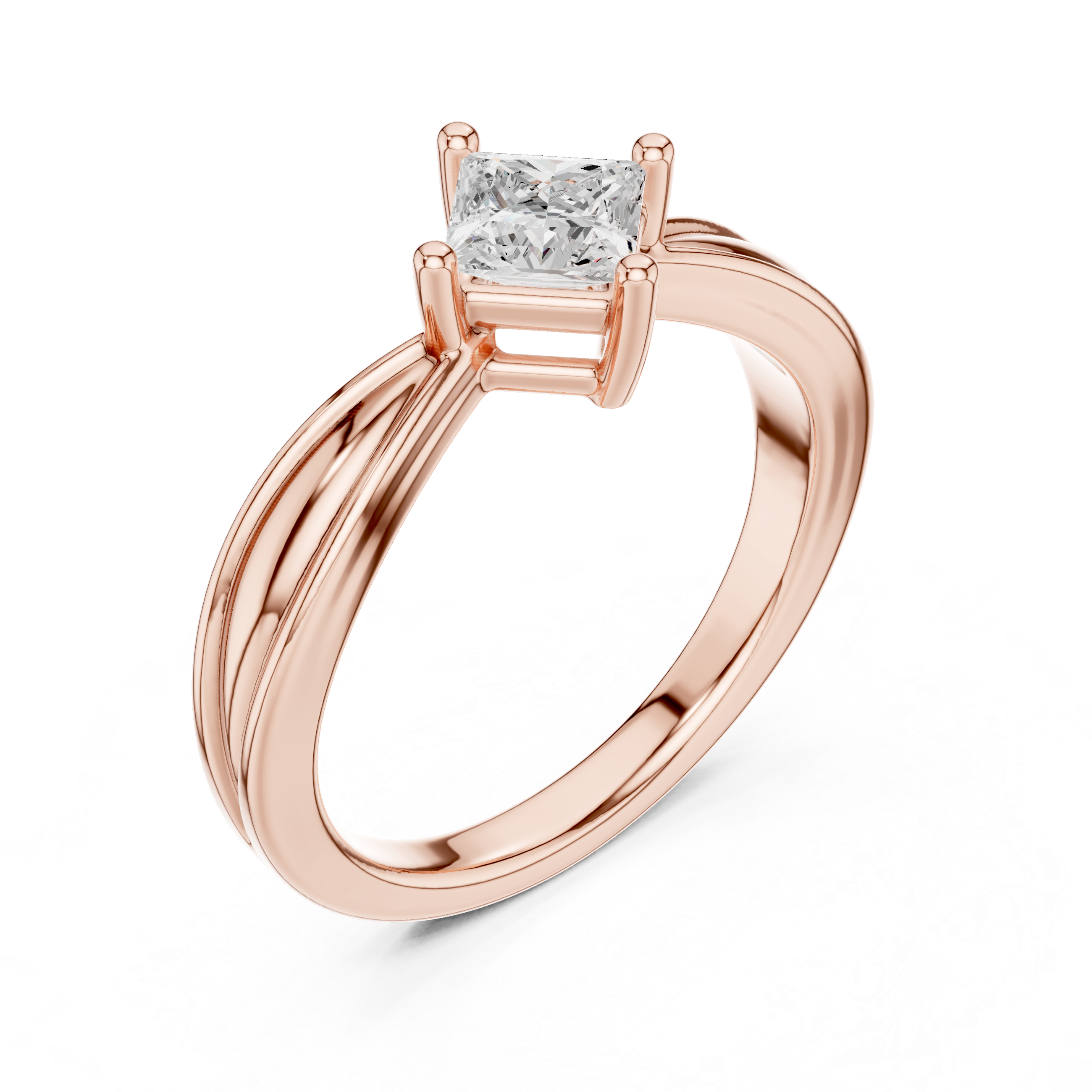 0.64 CT Princess Lab Grown Diamond Ring | WOKE