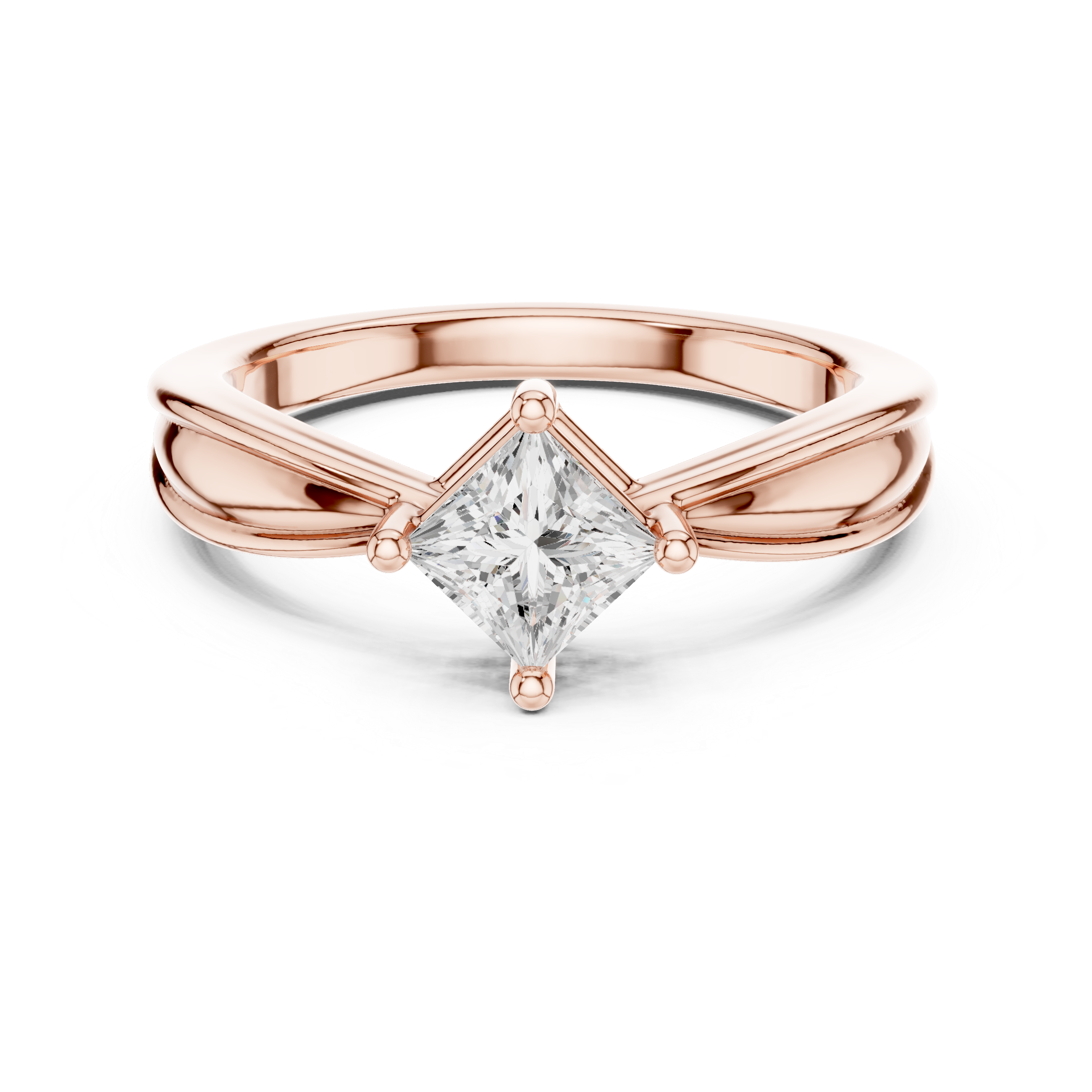0.64 CT Princess Lab Grown Diamond Ring | WOKE