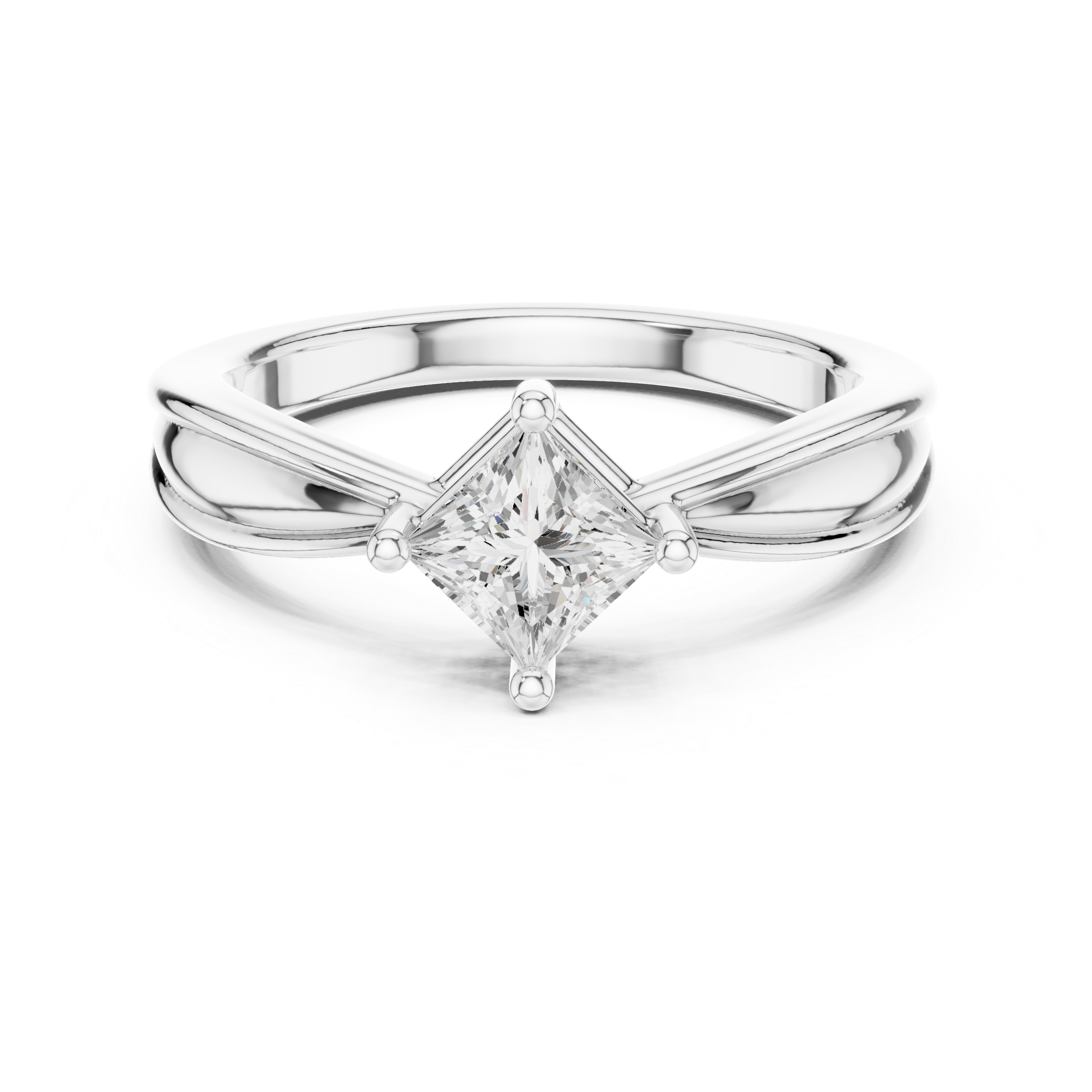 0.64 CT Princess Lab Grown Diamond Ring | WOKE