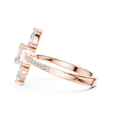0.698 CT Round Pear & Emerald  Lab Grown Diamond Ring | WOKE