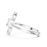 0.698 CT Round Pear & Emerald  Lab Grown Diamond Ring | WOKE