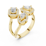 0.92 CT Marquise Round Pear & Emerald  Lab Grown Diamond Ring | WOKE