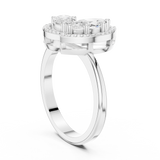 0.17 CT Marquise Round &  PearLab Grown Diamond Ring | WOKE