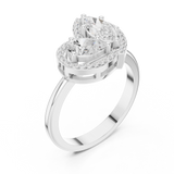 0.17 CT Marquise Round &  PearLab Grown Diamond Ring | WOKE