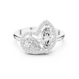 0.17 CT Marquise Round &  PearLab Grown Diamond Ring | WOKE