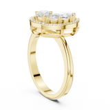 0.17 CT Marquise Round &  PearLab Grown Diamond Ring | WOKE