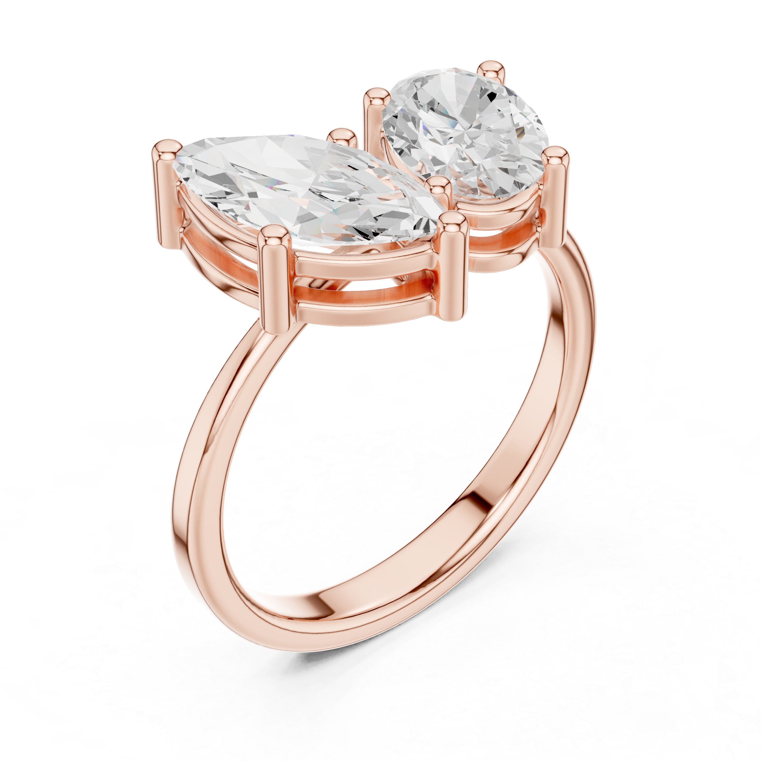 2.03 CT Marquise  &  oval Lab Grown Diamond Ring | WOKE