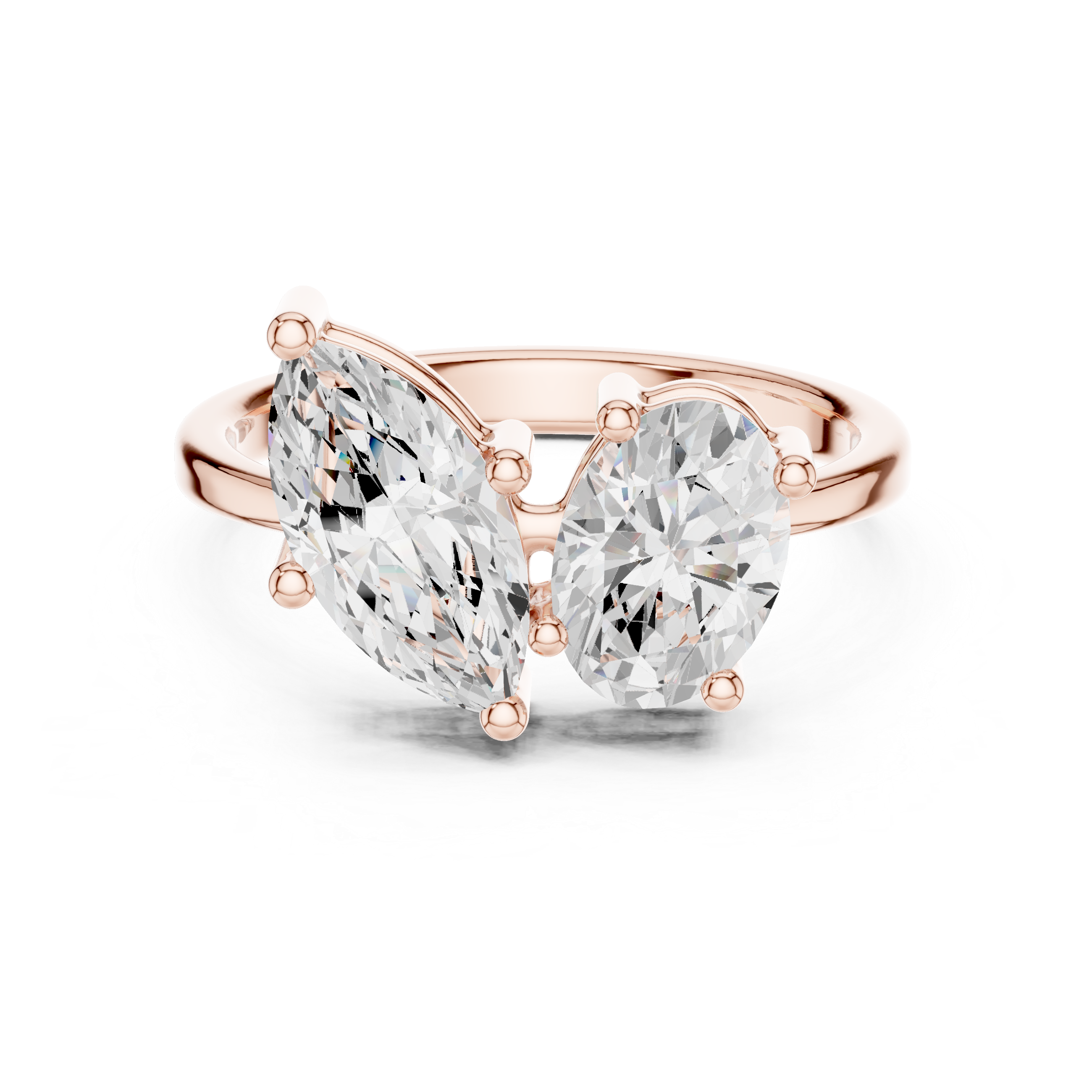 2.03 CT Marquise  &  oval Lab Grown Diamond Ring | WOKE