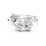 2.03 CT Marquise  &  oval Lab Grown Diamond Ring | WOKE