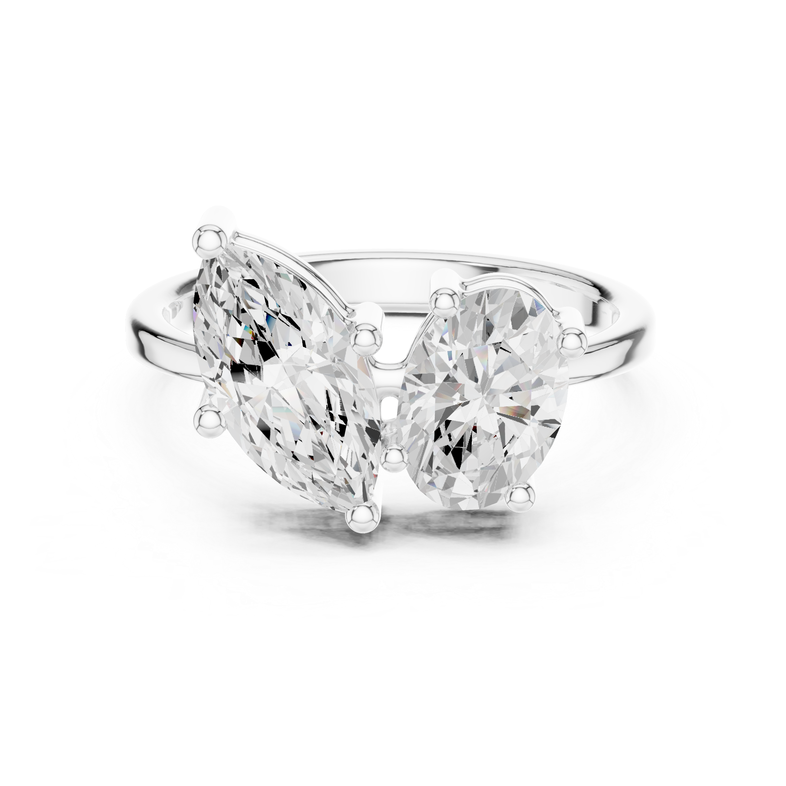 2.03 CT Marquise  &  oval Lab Grown Diamond Ring | WOKE