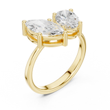 2.03 CT Marquise  &  oval Lab Grown Diamond Ring | WOKE
