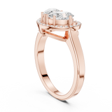 1.02 CT Pear & Round Lab Grown Diamond Ring | WOKE