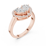 1.02 CT Pear & Round Lab Grown Diamond Ring | WOKE