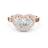 1.02 CT Pear & Round Lab Grown Diamond Ring | WOKE