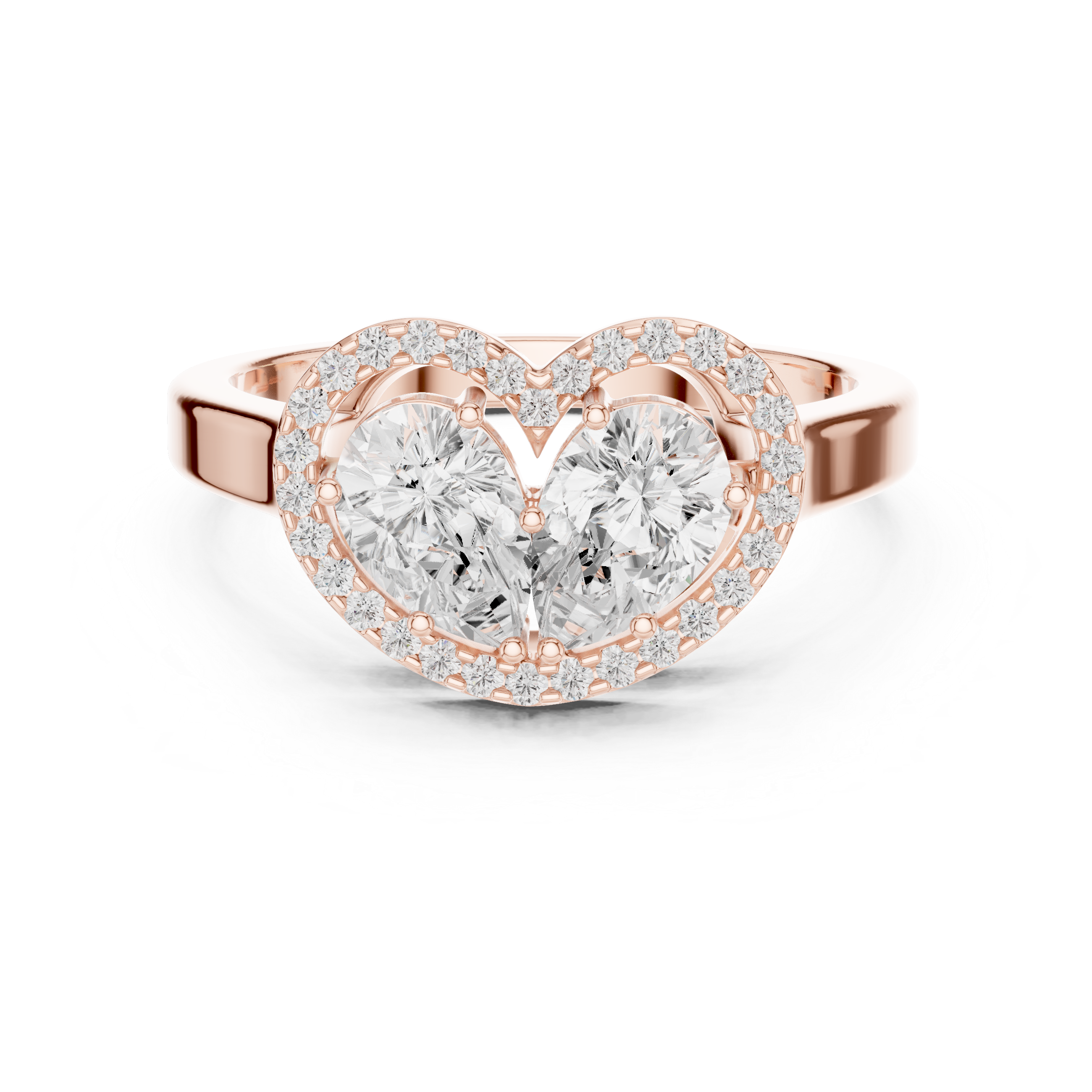 1.02 CT Pear & Round Lab Grown Diamond Ring | WOKE