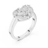 1.02 CT Pear & Round Lab Grown Diamond Ring | WOKE