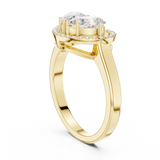 1.02 CT Pear & Round Lab Grown Diamond Ring | WOKE