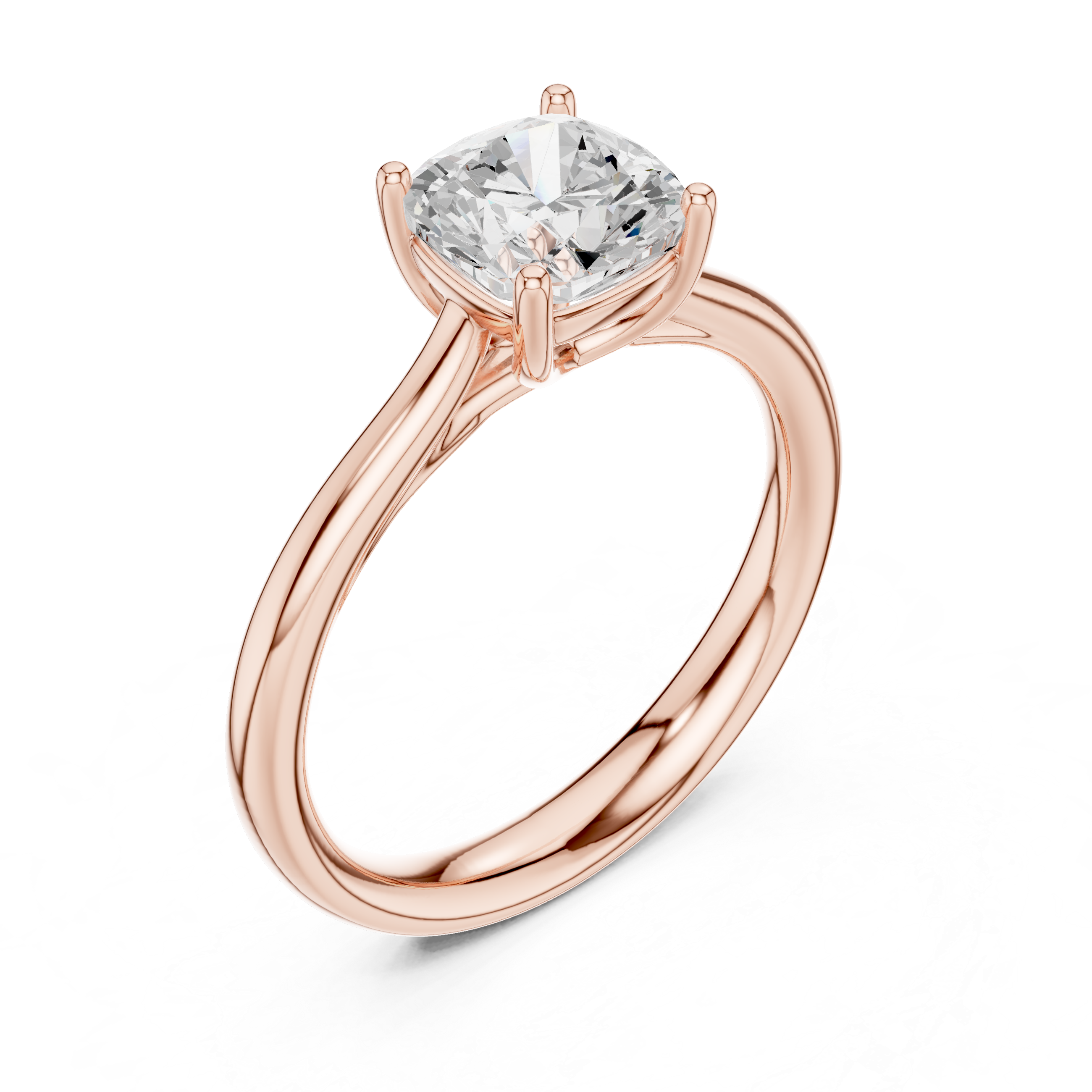 1.12 CT Cushion  Square Mossonite Ring | WOKE