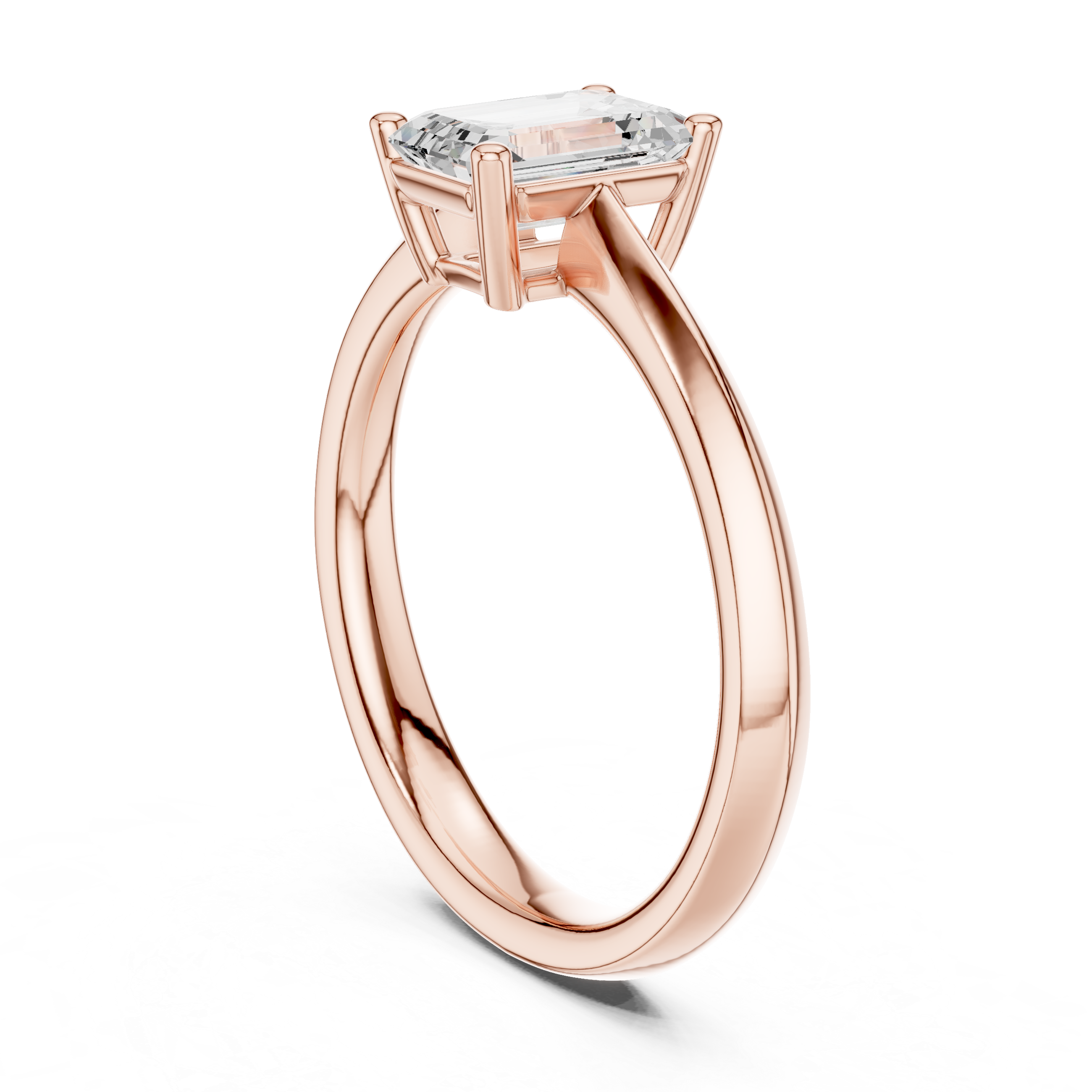 1.02 CT  Emerald Mossonite Ring | WOKE