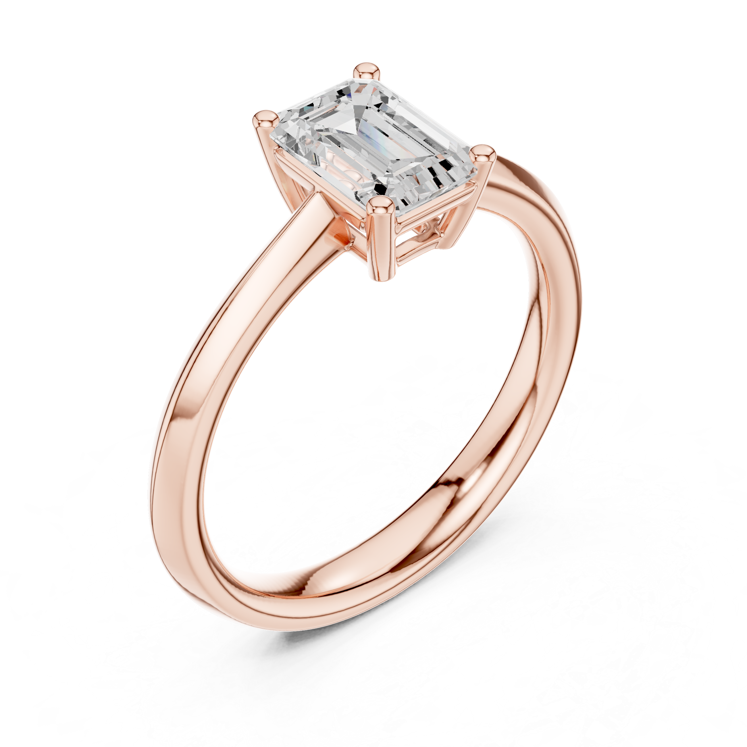 1.02 CT  Emerald Mossonite Ring | WOKE