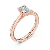 0.97 CT Emerald  Mossonite Ring | WOKE