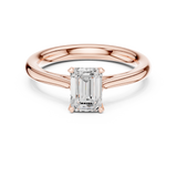 0.97 CT Emerald  Mossonite Ring | WOKE
