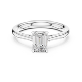 0.97 CT Emerald  Mossonite Ring | WOKE