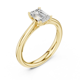 0.97 CT Emerald  Mossonite Ring | WOKE
