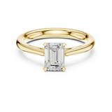 0.97 CT Emerald  Mossonite Ring | WOKE