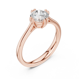 1 CT Round  Mossonite Ring | WOKE