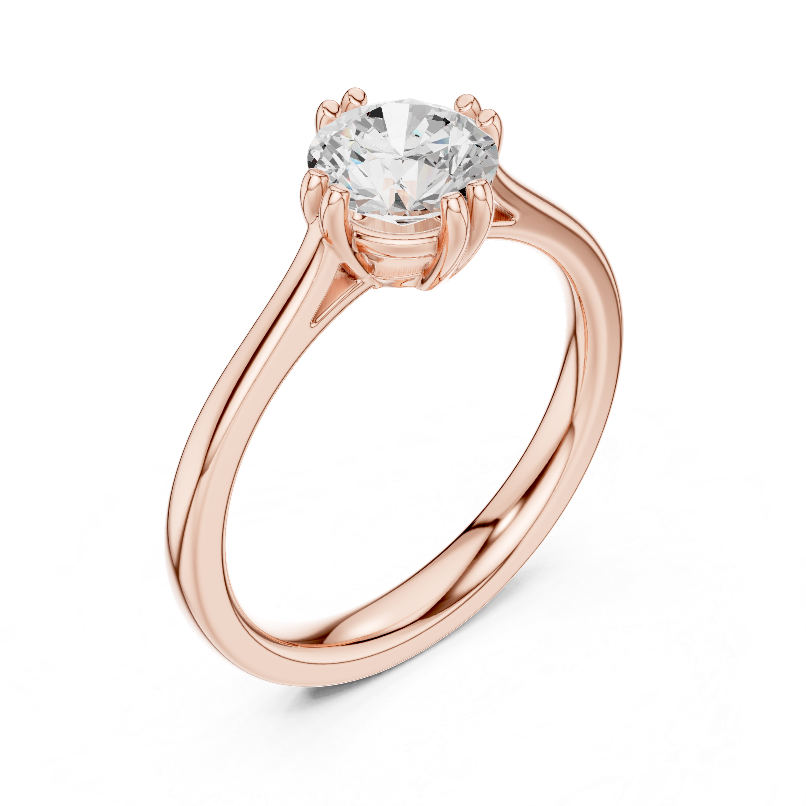 1 CT Round  Mossonite Ring | WOKE