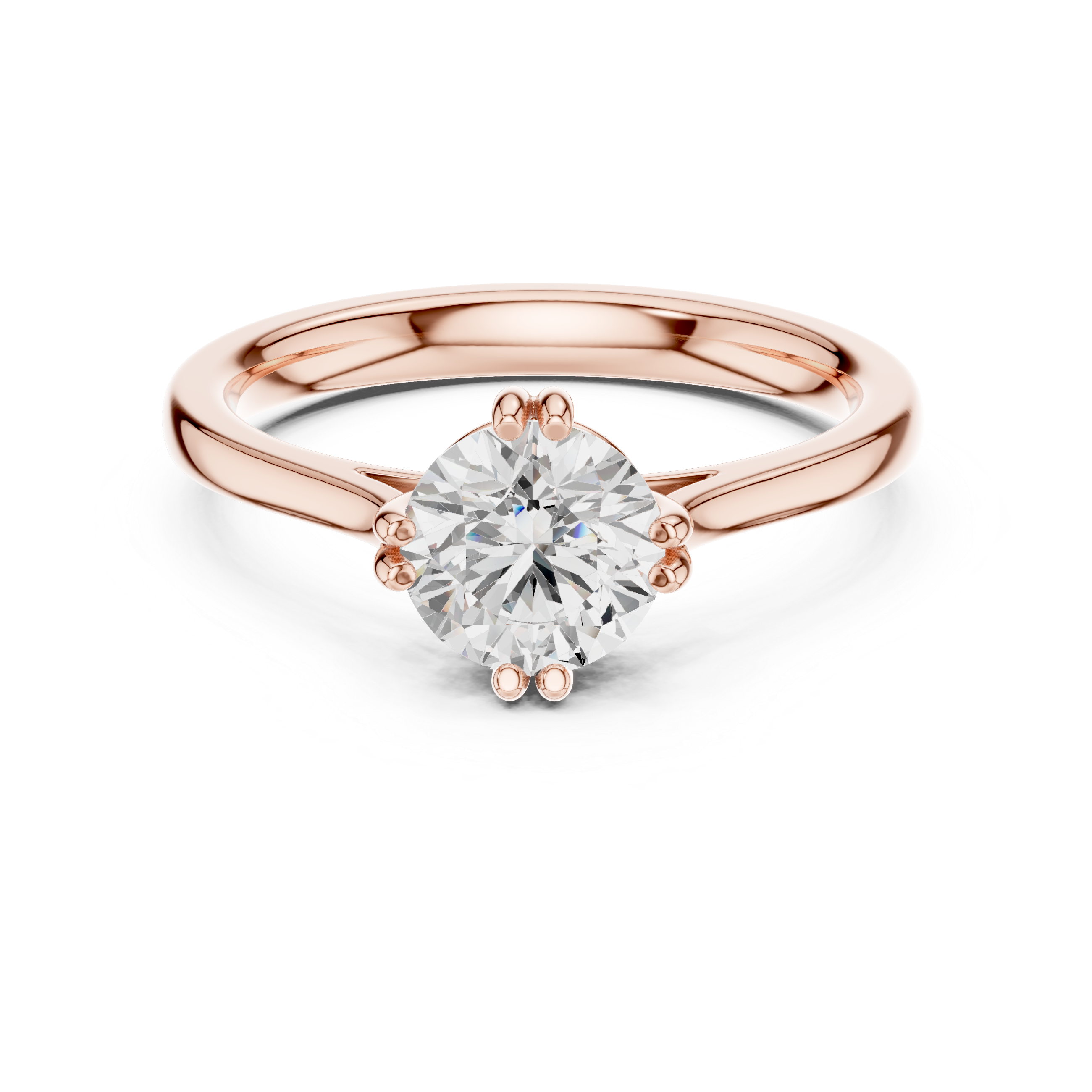 1 CT Round  Mossonite Ring | WOKE
