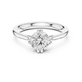 1 CT Round  Mossonite Ring | WOKE