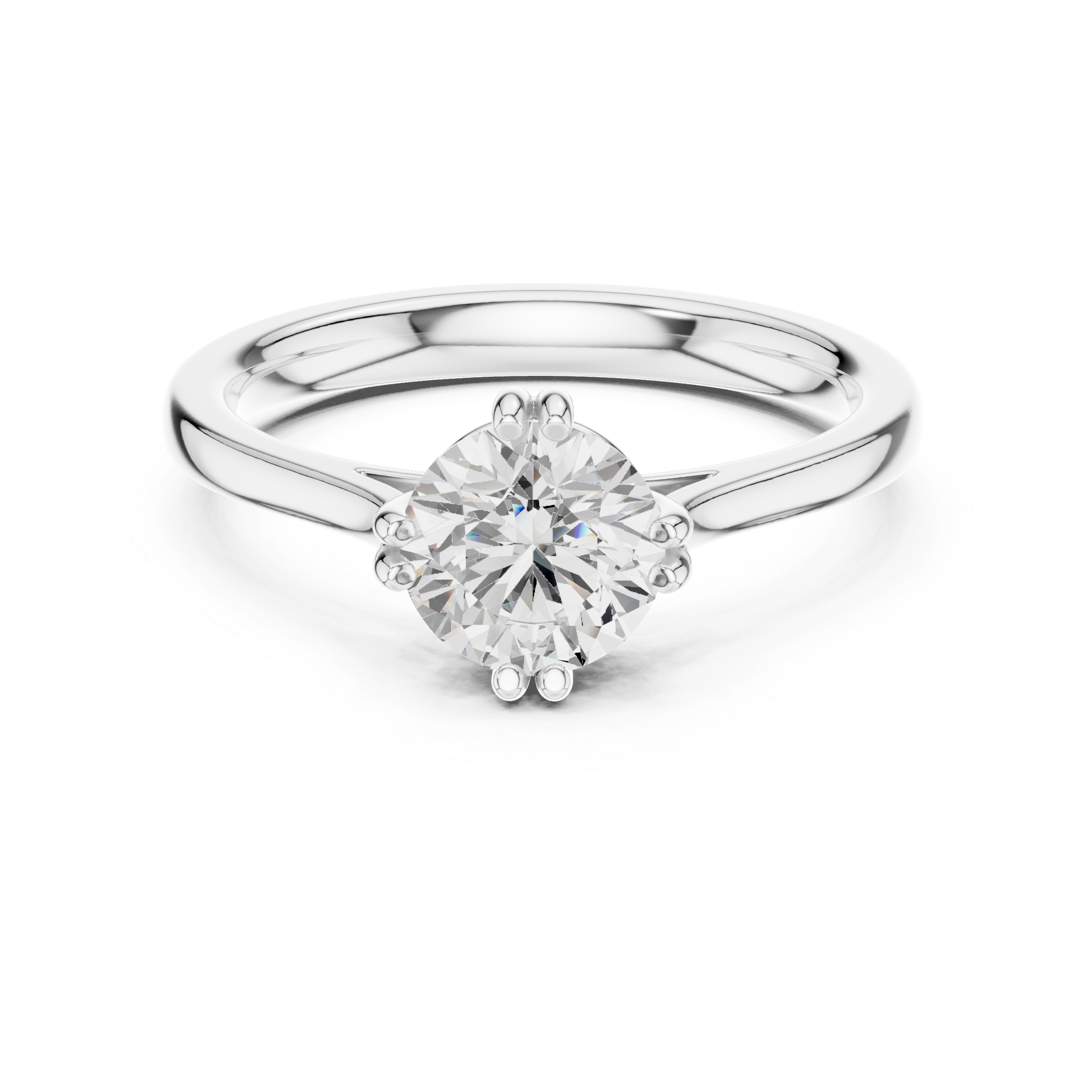 1 CT Round  Mossonite Ring | WOKE