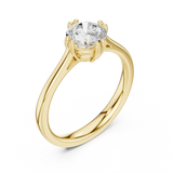 1 CT Round  Mossonite Ring | WOKE