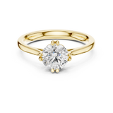 1 CT Round  Mossonite Ring | WOKE