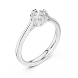 0.85 CT Round  Mossonite Ring | WOKE