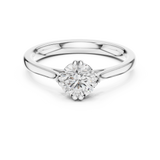 0.85 CT Round  Mossonite Ring | WOKE