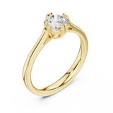 0.85 CT Round  Mossonite Ring | WOKE