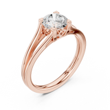 1 CT Round  Mossonite Ring | WOKE