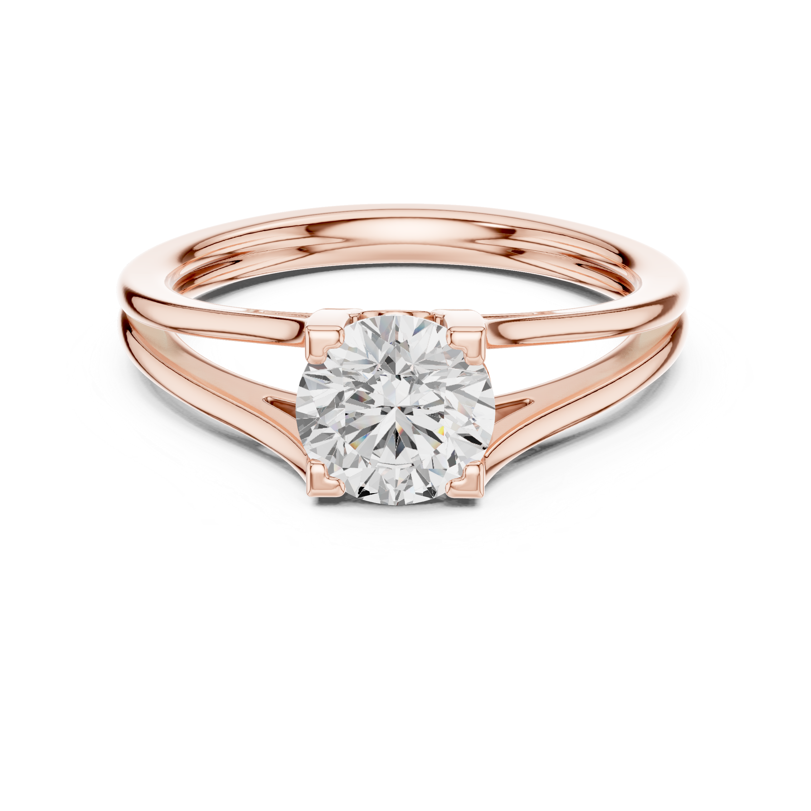 1 CT Round  Mossonite Ring | WOKE
