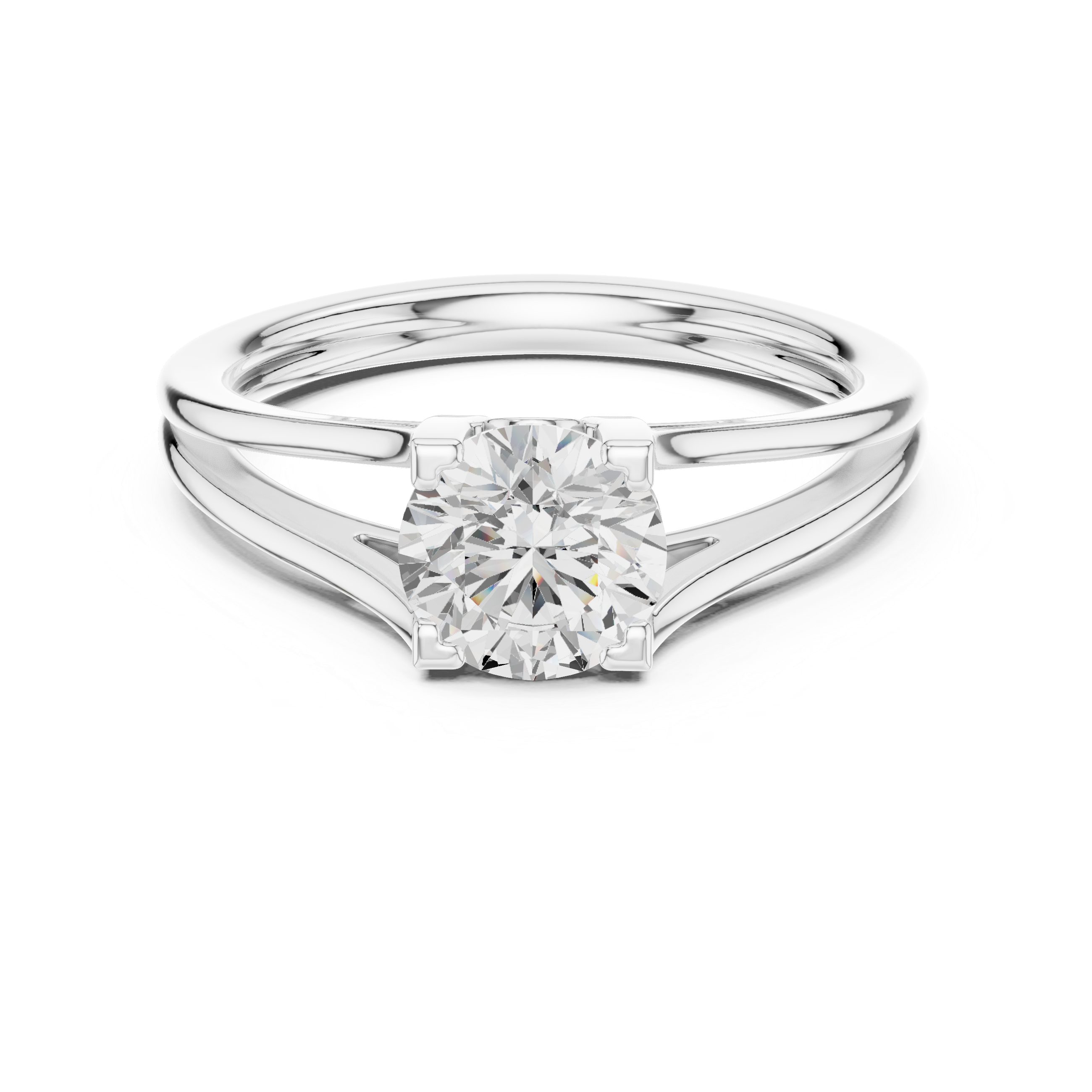 1 CT Round  Mossonite Ring | WOKE