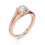 1 CT Round  Mossonite Ring | WOKE