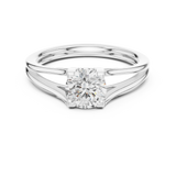 1 CT Round  Mossonite Ring | WOKE