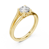1 CT Round  Mossonite Ring | WOKE